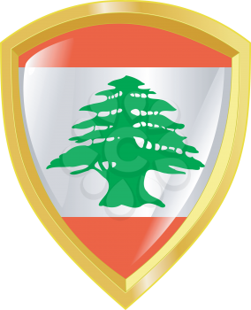 Coat of arms in national colours of Lebanon