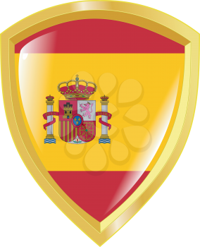 Coat of arms in national colours of Spain