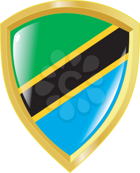 Coat of arms in national colours of Tanzania
