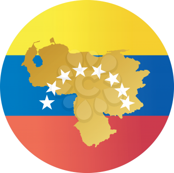 An illustration with button in national colours of Venezuela