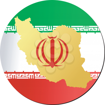 An illustration with button in national colours of Iran