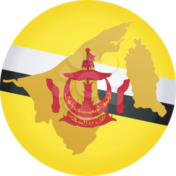 An illustration with button in national colours of Brunei