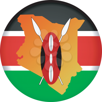 An illustration with button in national colours of Kenya