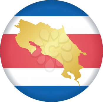 An illustration with button in national colours of Costa Rica