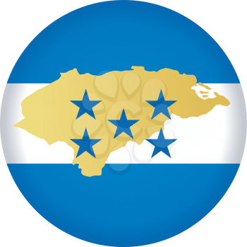 An illustration with button in national colours of Honduras