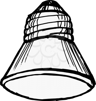 Illustration of a led lamp on white background