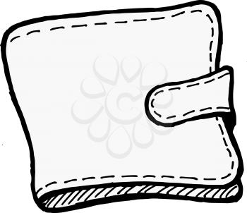 Illustration of a wallet on white background