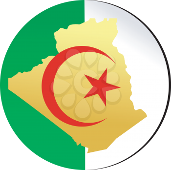 An illustration with button in national colours of Algeria