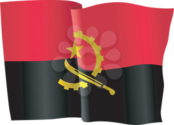 vector illustration of national flag of Angola