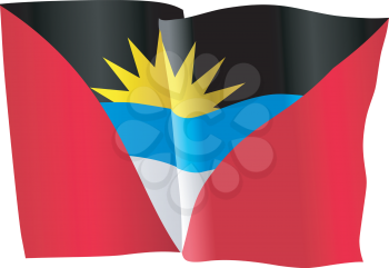 vector illustration of national flag of Antigua and Barbuda
