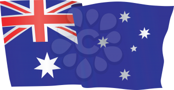 vector illustration of national flag of Australia