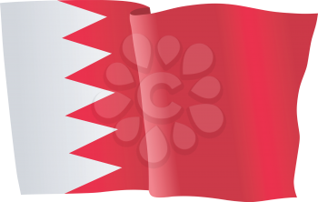 vector illustration of national flag of Bahrain