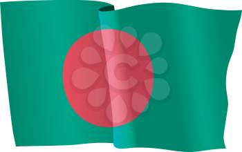 vector illustration of national flag of Bangladesh