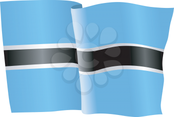 vector illustration of national flag of Botswana