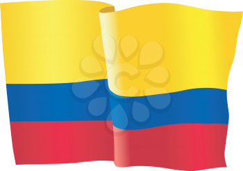 vector illustration of national flag of Colombia