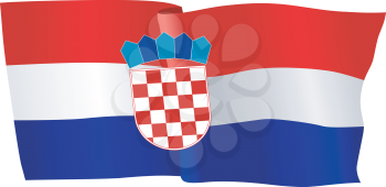 vector illustration of national flag of Croatia