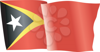vector illustration of national flag of East Timor