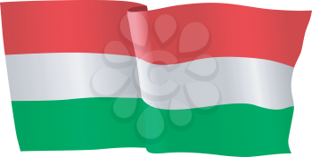 vector illustration of national flag of Hungary