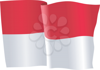 vector illustration of national flag of Indonesia