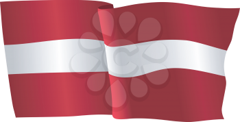 vector illustration of national flag of Latvia
