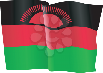 vector illustration of national flag of Malawi