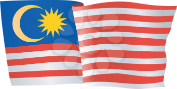 vector illustration of national flag of Malaysia