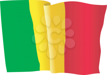 vector illustration of national flag of Mali