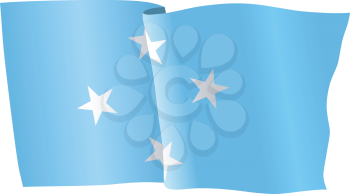 vector illustration of national flag of Micronesia