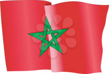 vector illustration of national flag of Morocco