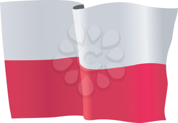 vector illustration of national flag of Poland