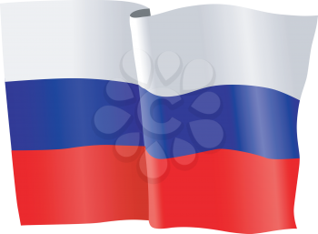vector illustration of national flag of Russia