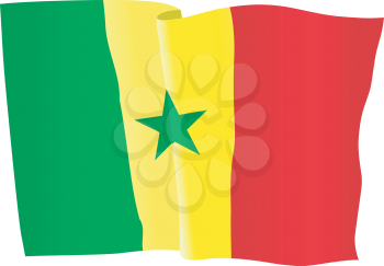 vector illustration of national flag of Senegal