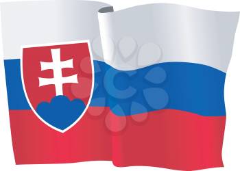 vector illustration of national flag of Slovakia