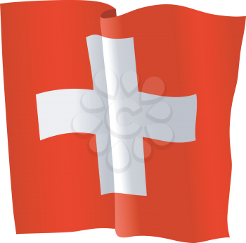 vector illustration of national flag of Switzerland