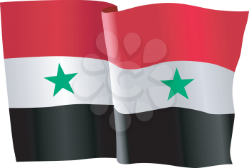 vector illustration of national flag of Syria
