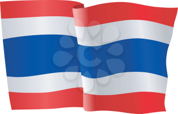 vector illustration of national flag of Thailand