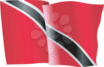 vector illustration of national flag of Trinidad and Tobago