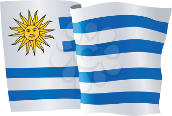vector illustration of national flag of Uruguay
