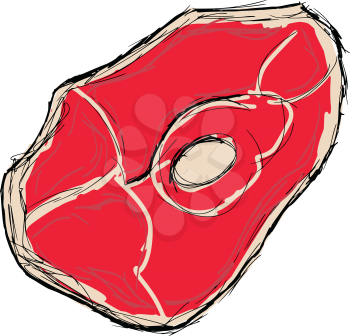 Royalty Free Clipart Image of a Steak