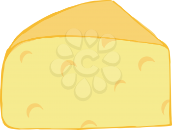 Royalty Free Clipart Image of a Wedge of Cheese