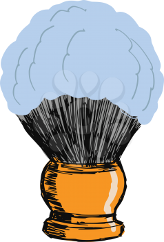 Royalty Free Clipart Image of a Shaving Brush