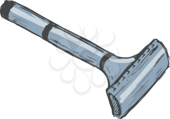 Royalty Free Clipart Image of a Safety Razor