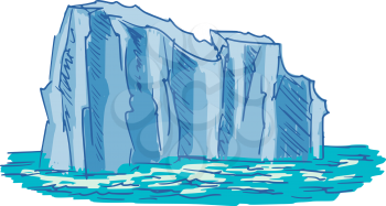 Royalty Free Clipart Image of an Iceberg