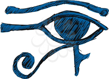 Royalty Free Clipart Image of the Eye of Ra