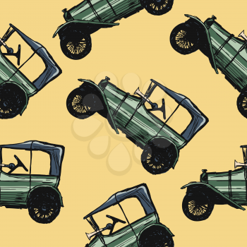 coloured seamless pattern with motive of automobile