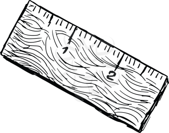 sketch, doodle, hand drawn illustration of ruler