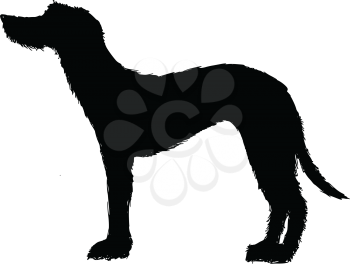 black silhouette of deerhound