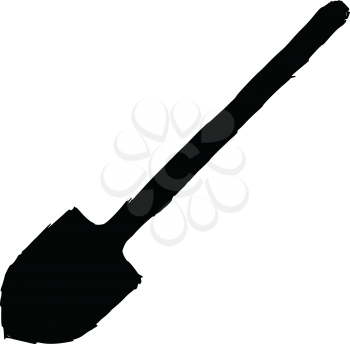 black silhouette of spade
