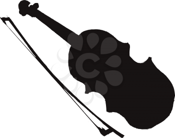 black silhouette of violin