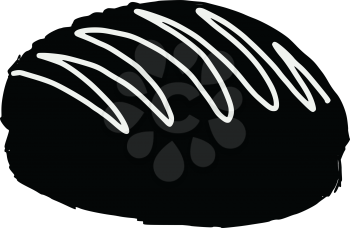 black silhouette of bun